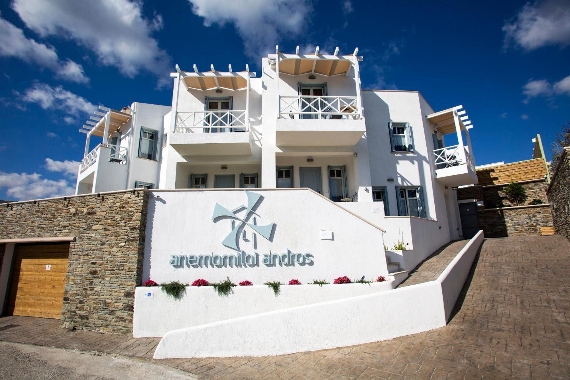 Anemomiloi Andros Hotel Bagian luar foto
