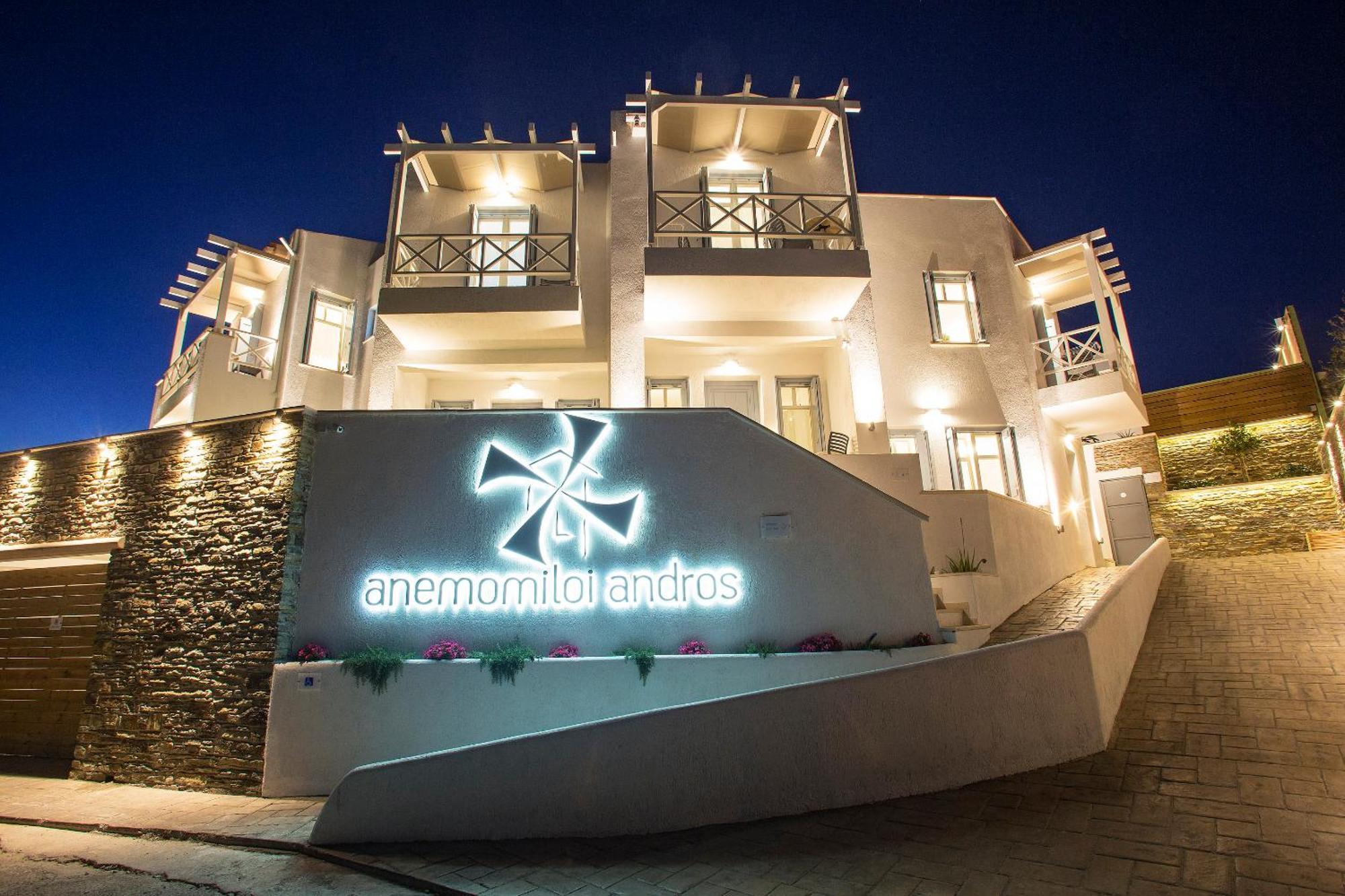 Anemomiloi Andros Hotel Bagian luar foto